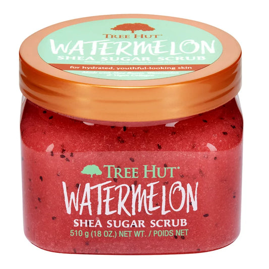Tree Hut Watermelon Shea Sugar Exfoliating and Hydrating Body Scrub, 18 oz.