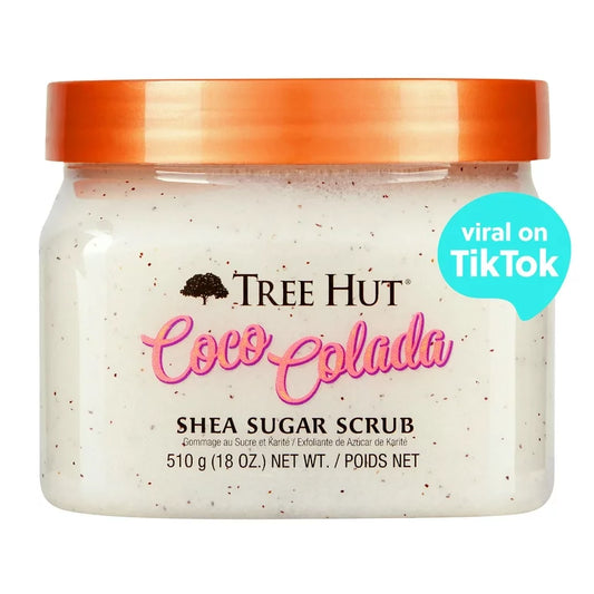 Tree Hut Body Scrub, Shea Sugar Hydrating Exfoliator for Softer, Smoother Skin, Vanilla, 18 oz