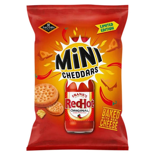 Jacob's Mini Cheddars Frank's Red Hot Original Cayenne Pepper Sauce 150g