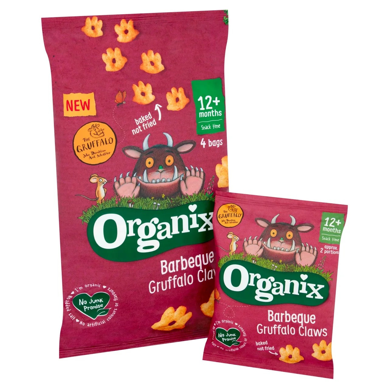 Organix BBQ Gruffalo Claws Toddler Snacks Multipack 12 months+