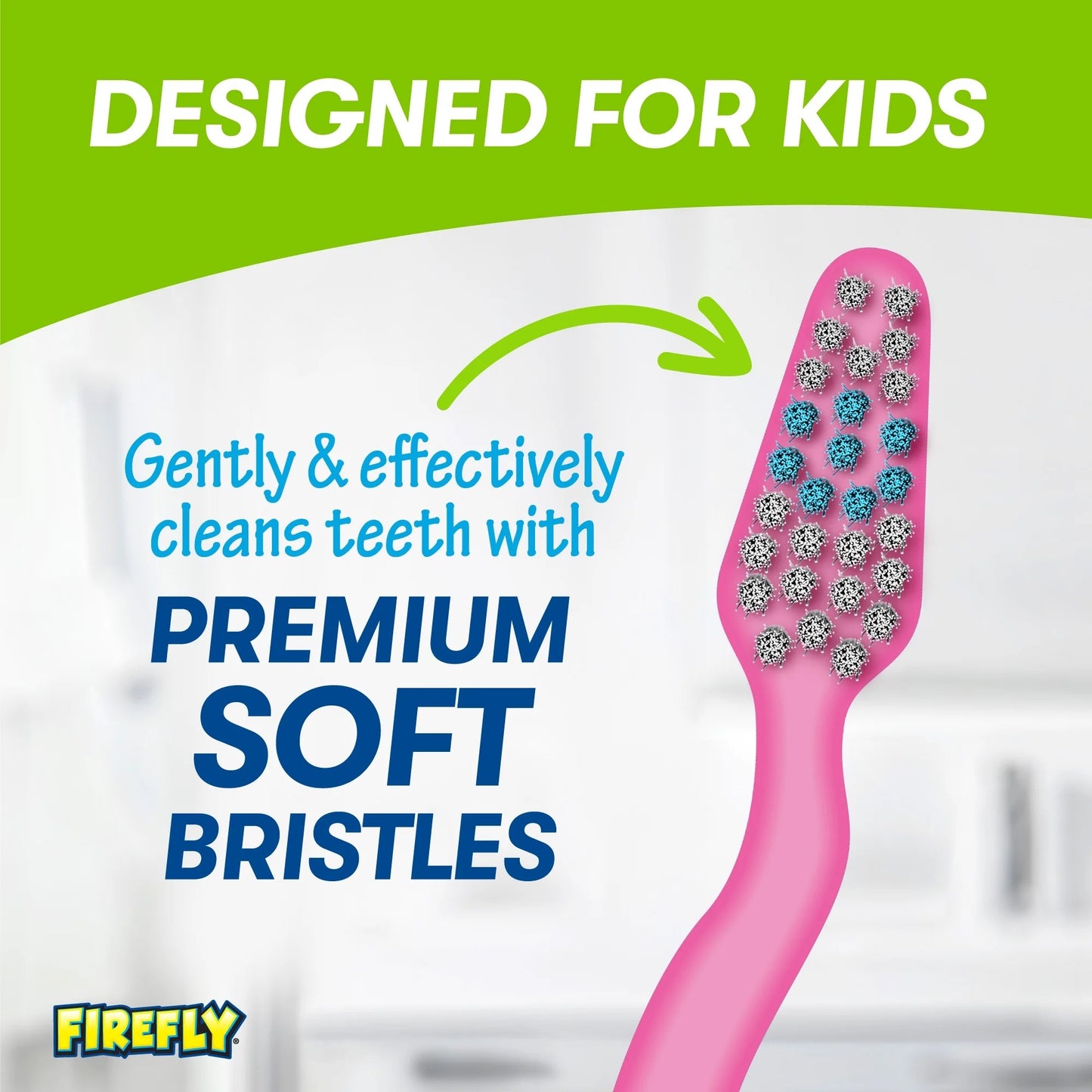 Firefly Kids Barbie Manual Toothbrush with Cover, Soft, 2 Count