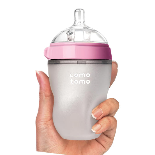 Comotomo Baby Bottle Single Pack, Pink, 8oz