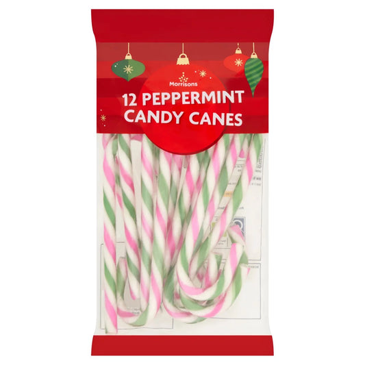 Morrisons 12 Peppermint Candy Canes 144g
