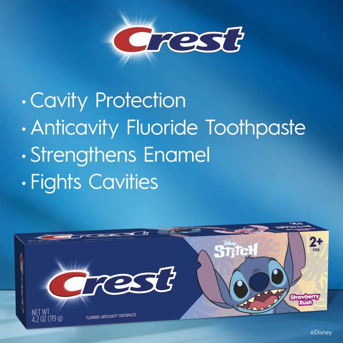Crest Raspberry Rush Crest Strawberry Rush featuring Disney Stitch, 4.2 oz, Ages 2+ – The ...