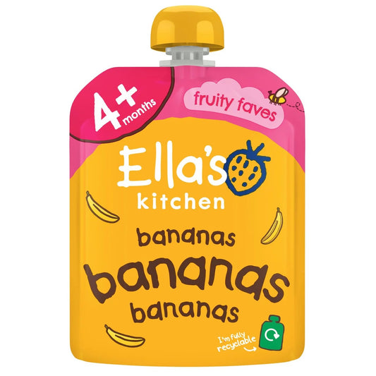Ella's Kitchen Bananas Bananas First Tastes Baby Food Pouch 4+ Months