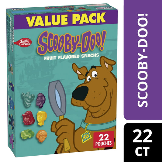 Scooby-Doo Fruit Flavored Snacks, Gluten Free, Kids Snacks, Value Pack, 22 Count, 17.6 oz