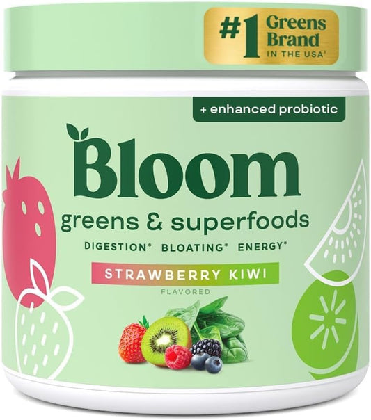 BLOOM GREEN & SUPERFOODS STRAWBERRY KIWI DIETARY SUPPLEMENT