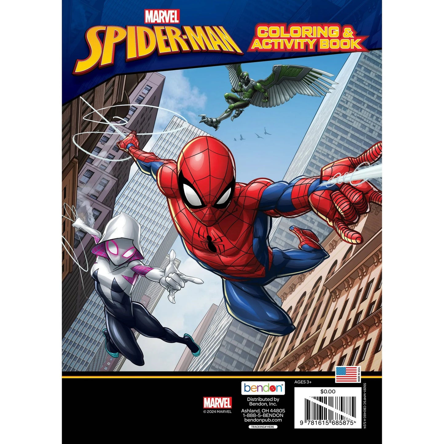 Marvel Spiderman 48 Page Coloring & Activity Book, by Bendon, paperback