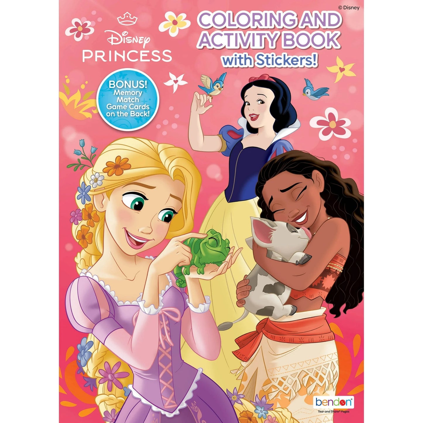 Disney Princess Jumbo Coloring Book with Stickers, 64 Pages by Bendon