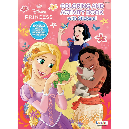 Disney Princess Jumbo Coloring Book with Stickers, 64 Pages by Bendon