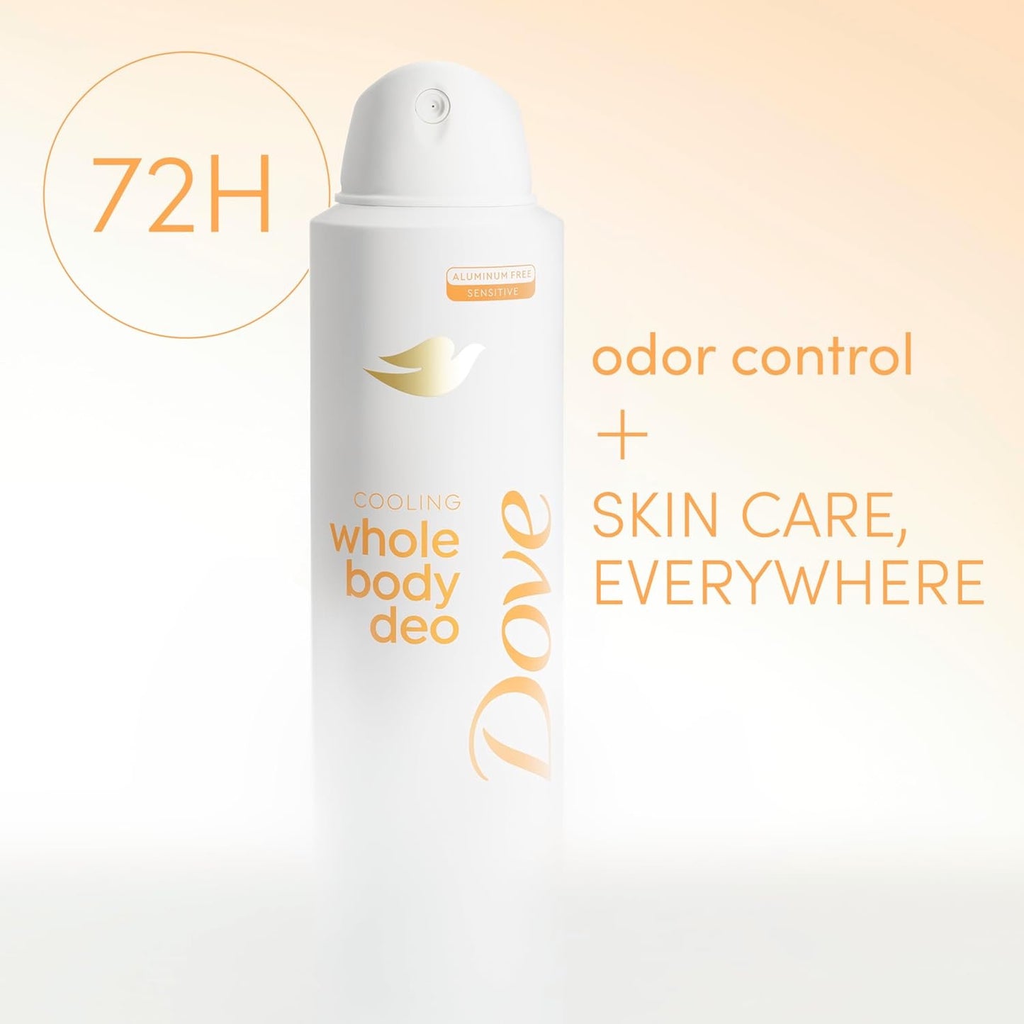 Dove Whole Body Deodorant Cooling Spray – Peach & White Tea (4 oz)