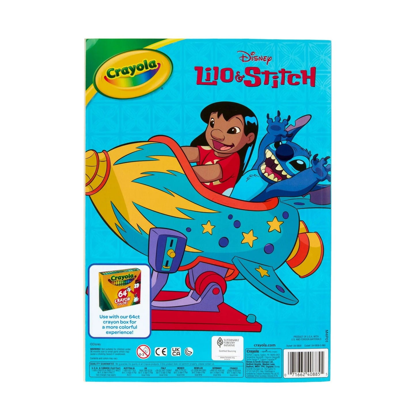 Crayola 96pg Coloring Book w/Sticker Sheet, Lilo & Stitch