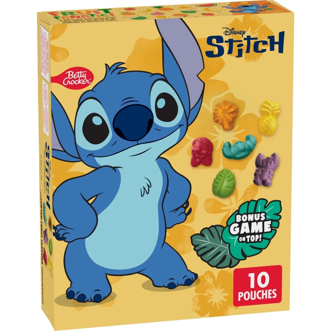 Disney Stitch Fruit Flavored Snacks, Fat Free and Gluten Free Snack