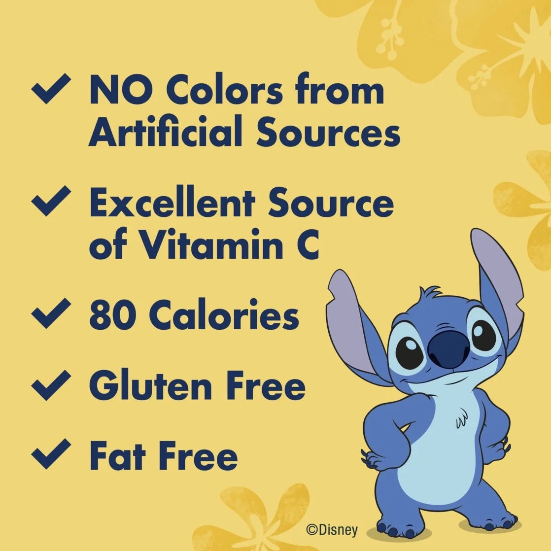 Disney Stitch Fruit Flavored Snacks, Fat Free and Gluten Free Snack