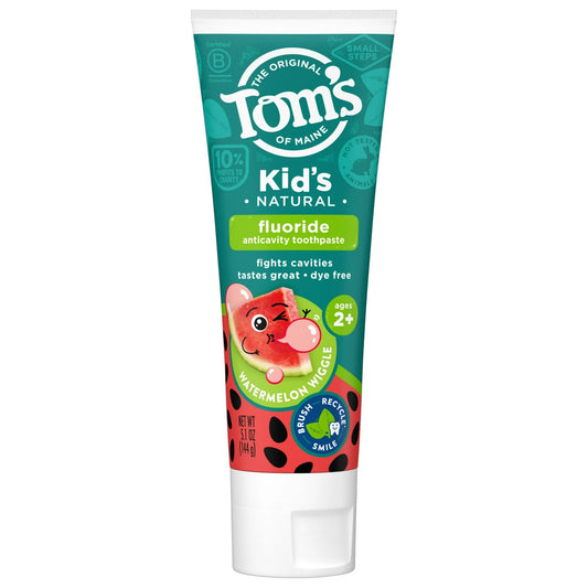 Tom’s of Maine Watermelon Wiggle Kids Toothpaste with Fluoride, 5.1 oz