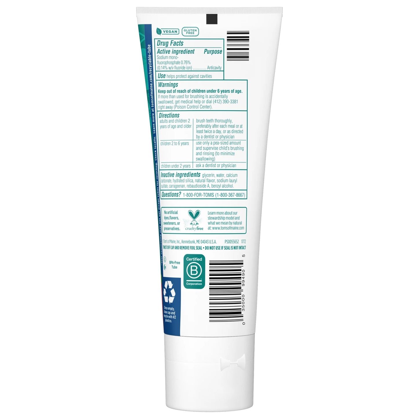 Tom’s of Maine Watermelon Wiggle Kids Toothpaste with Fluoride, 5.1 oz