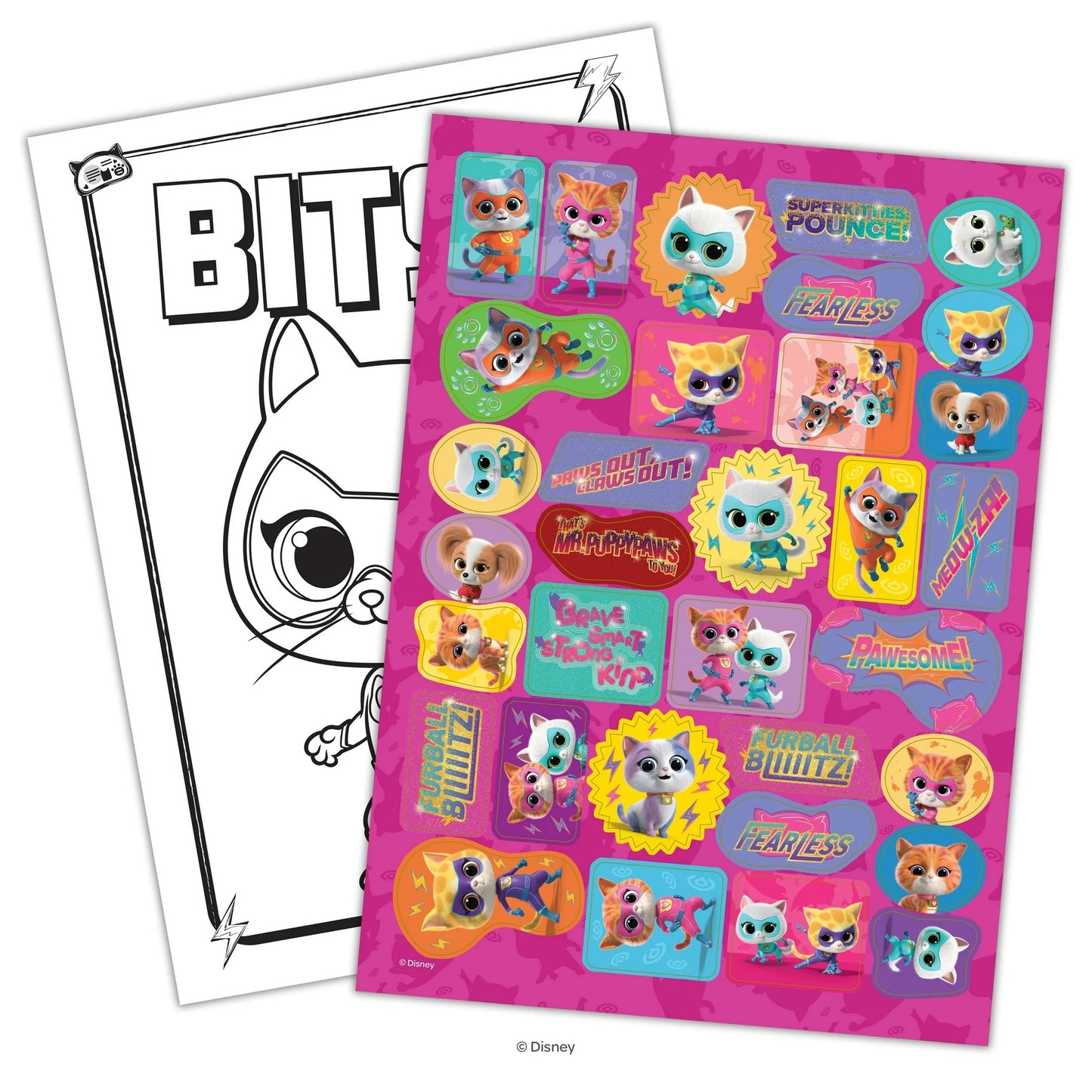 Disney Super Kitties Coloring and Activity Book with Stickers, 64 Pages by Bendon