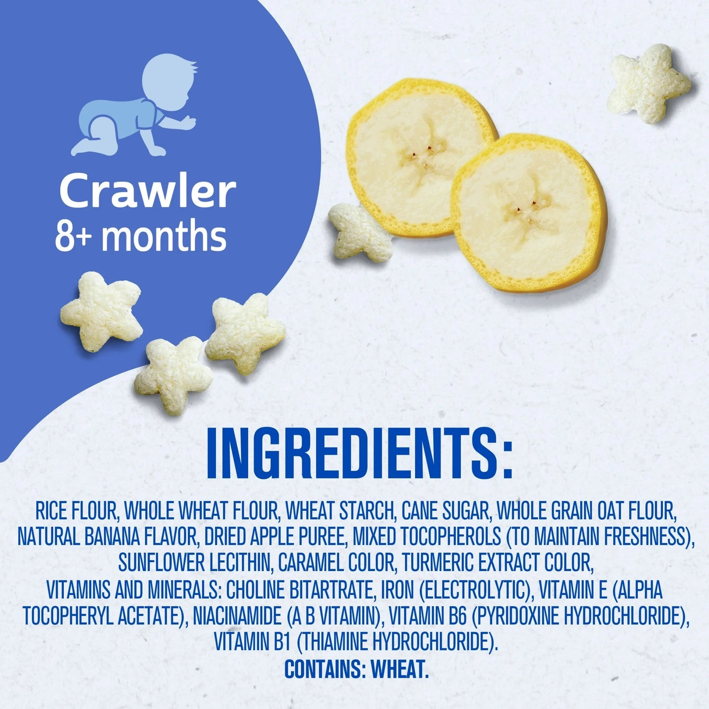 Gerber Snacks for Baby Grain & Grow Puffs, Banana, 1.48 oz Canister