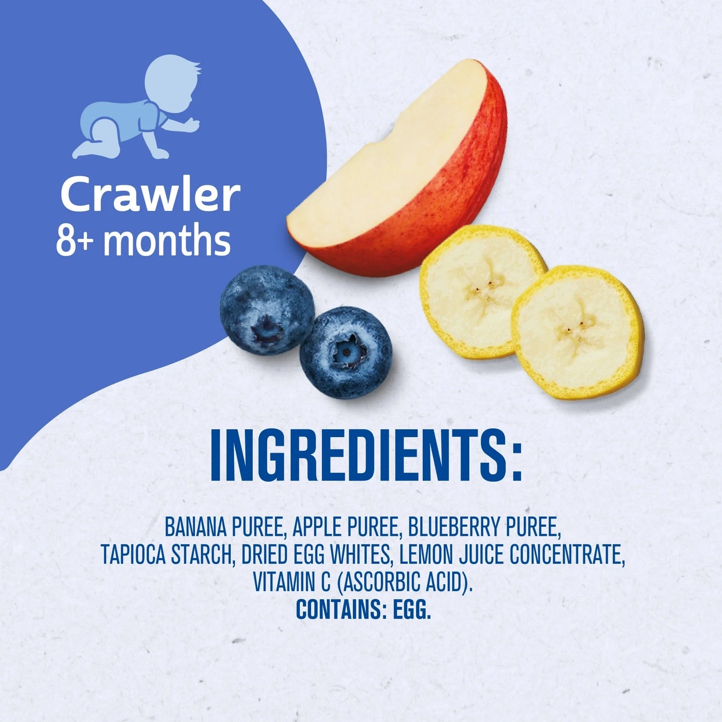 Gerber Stage 3 Baby Food, Banana Blueberry Whipped Melts, 0.85 oz Bag