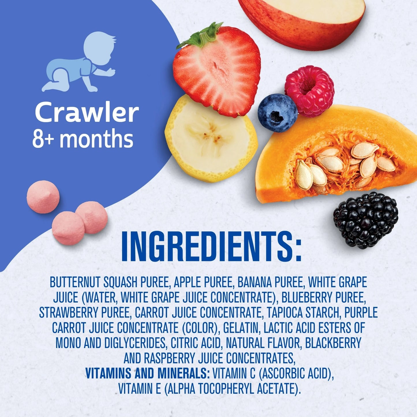 Gerber Snacks for Baby Fruit & Veggie Melts Baby Snack, Very Berry Blend, 1 oz Bag