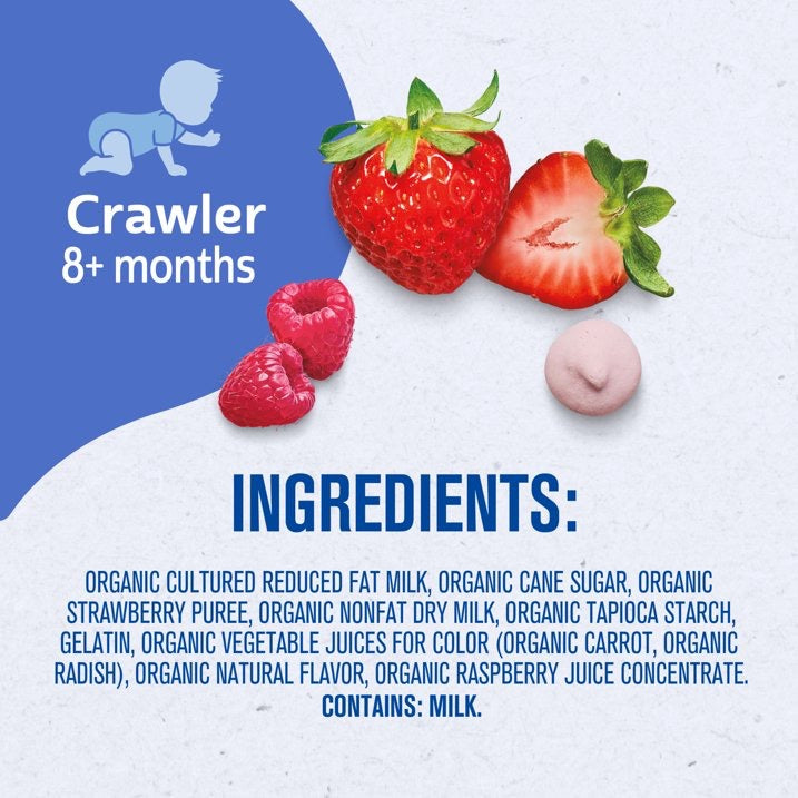 Gerber Organic Stage 3 Baby Food, Red Berries Yogurt Melts, 1 oz Bag