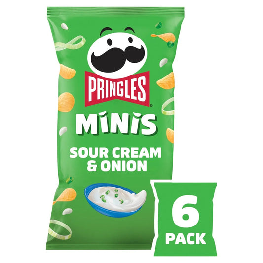 Pringles Minis Sour Cream & Onion Multipack Crisps 6pk