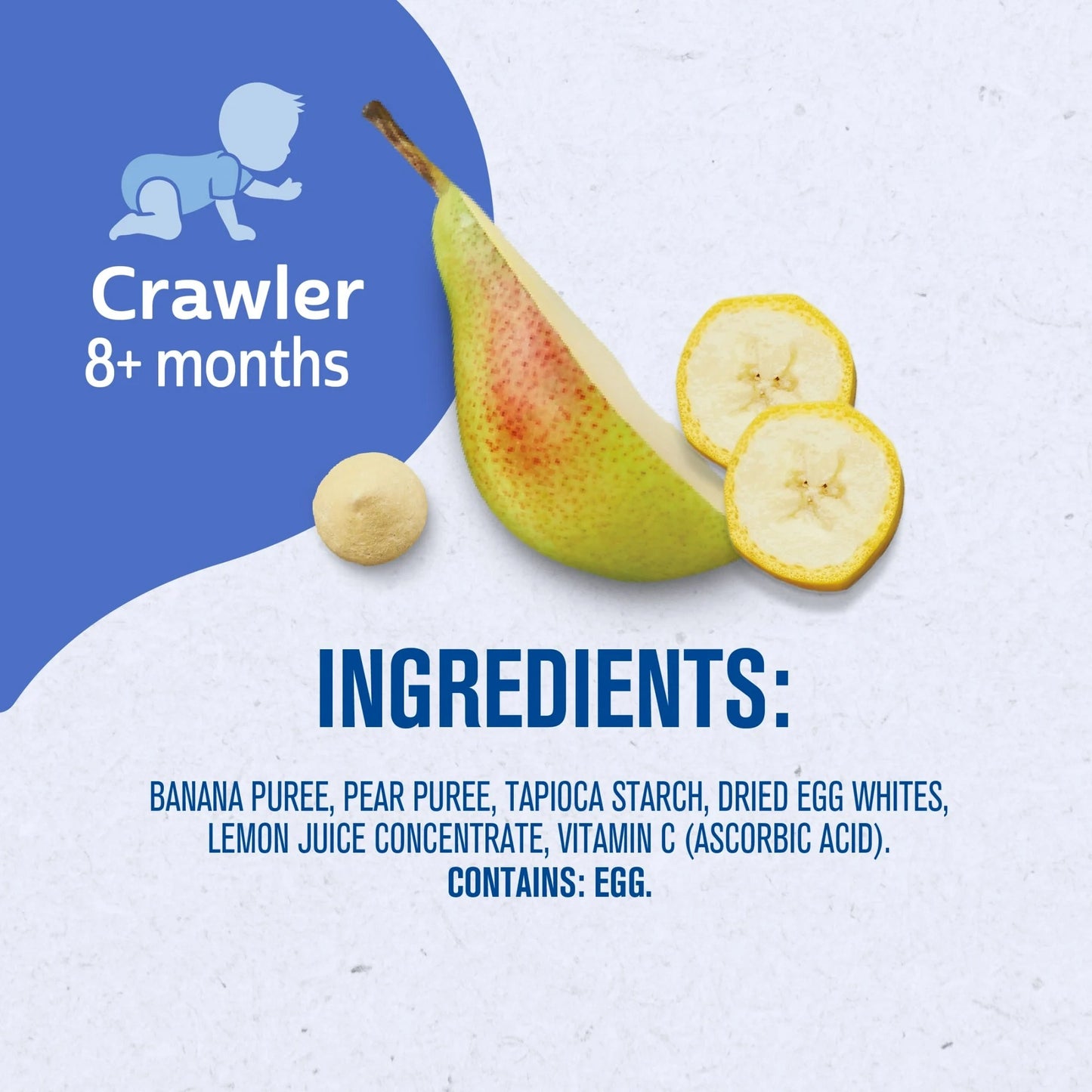 Gerber Natural Whipped Melts Baby Snacks Banana Pear, 0.85 oz Bag