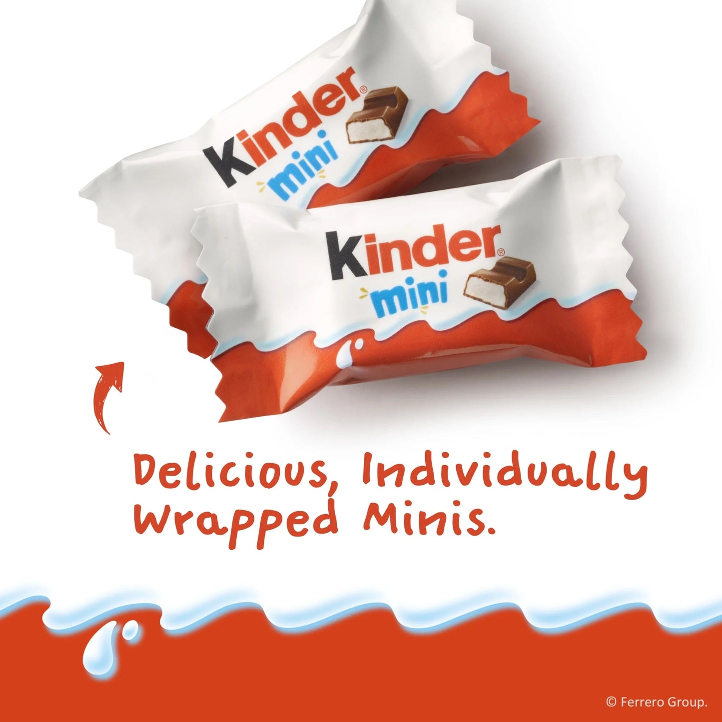 Kinder Chocolate Mini, 7.2 oz, Up to 34 Minis, Milk Chocolate Bar with Creamy Milky Filling, Individually Wrapped Candy Share Pack