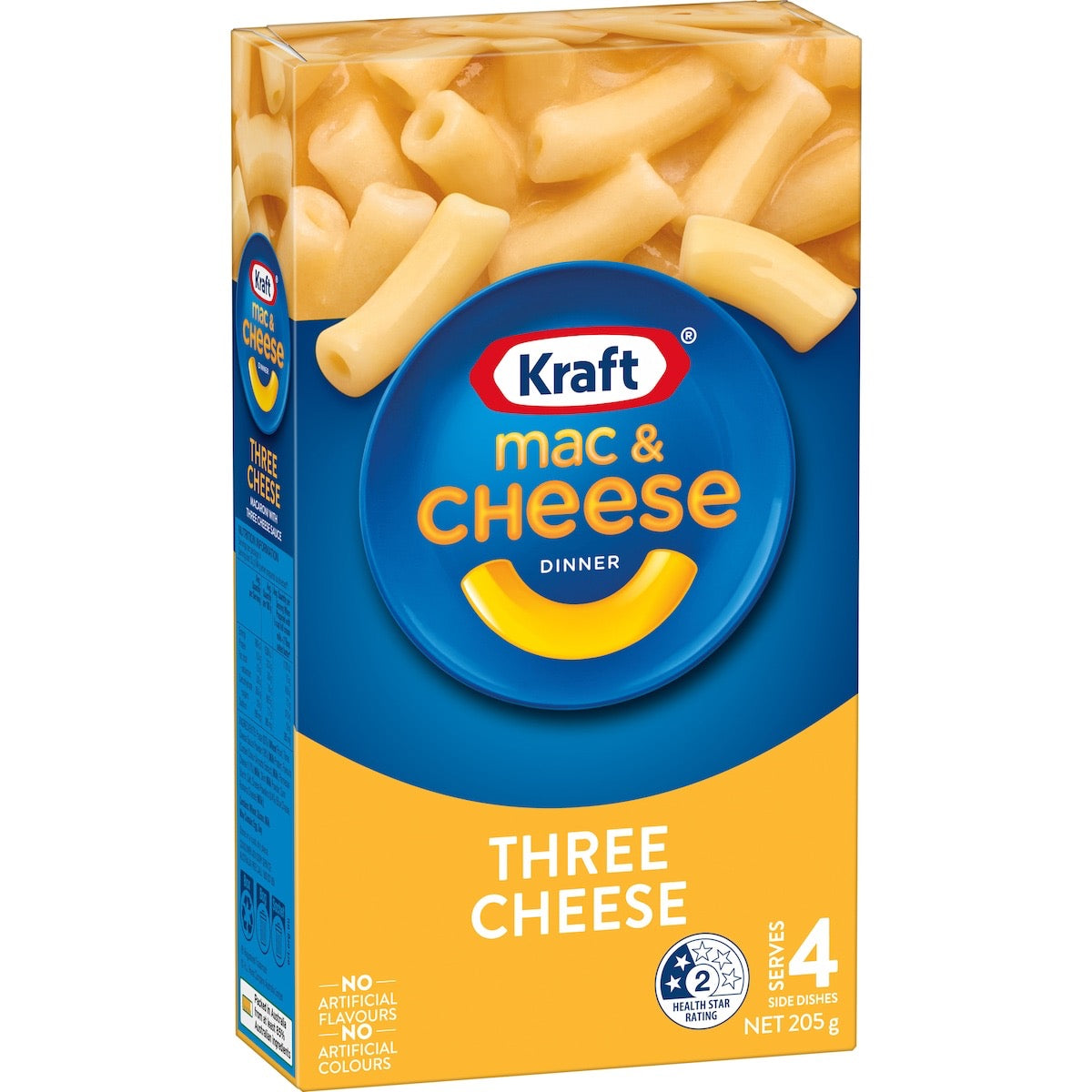 Kraft Mac & Cheese Dinner Macaroni Pasta Three Cheese 205g (AUS)