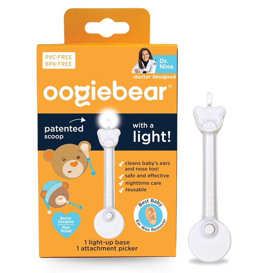 oogiebear Brite - Baby Nose Cleaner and Ear Wax Removal Tool with LED light