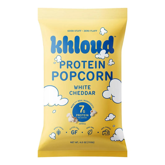 Khloud White Cheddar Protein Popcorn; Gluten Free; Non-GMO- 4 oz