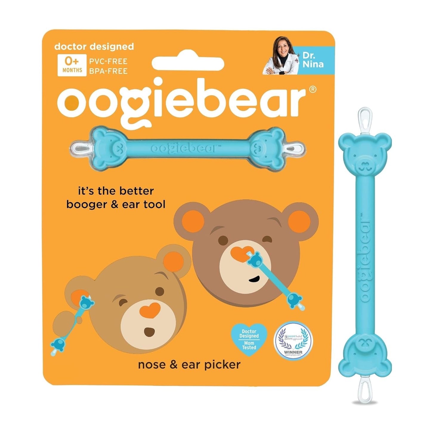 oogiebear Baby Ear & Nose Cleaner. Dual Earwax and Snot Remover. Aspirator Alternative