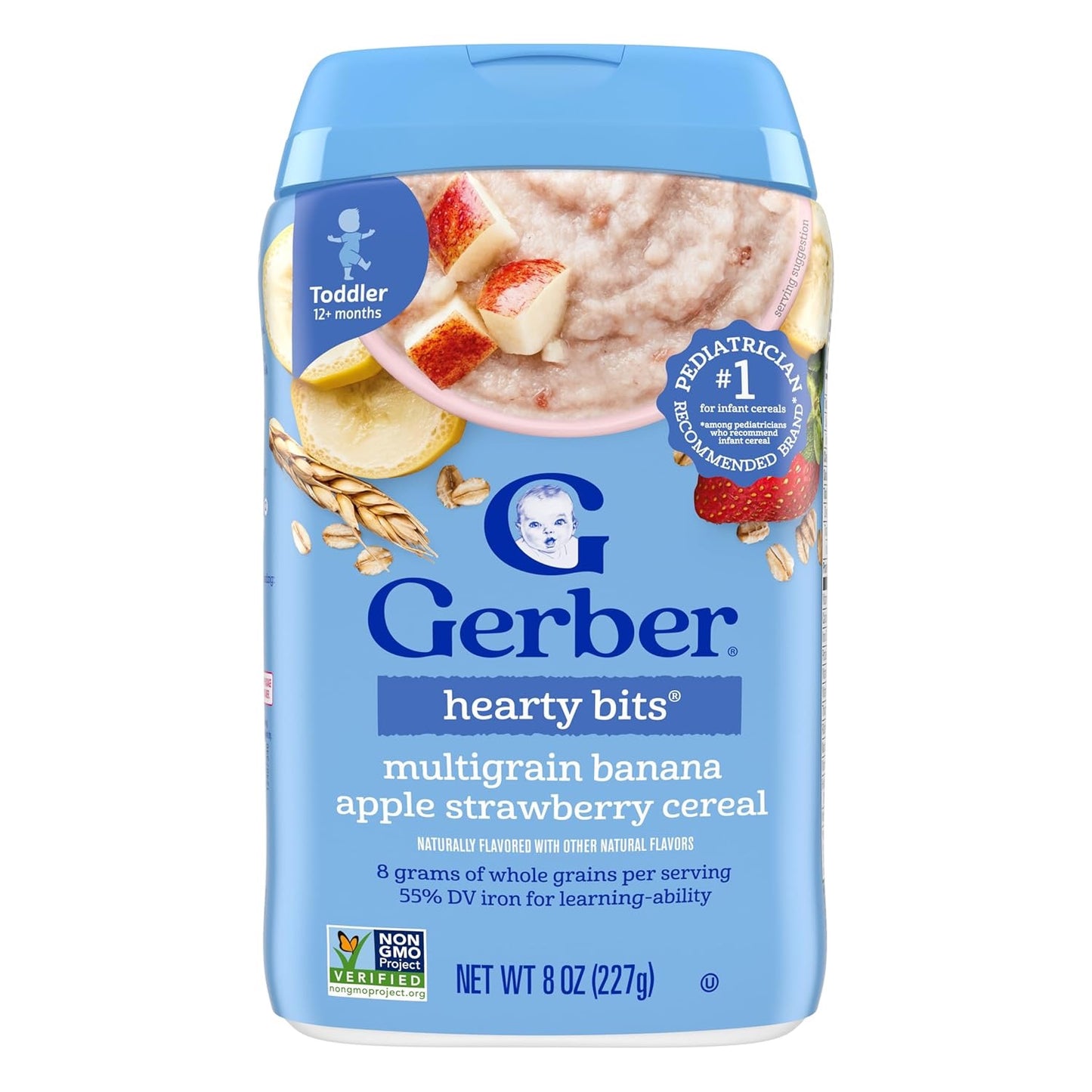 Gerber Toddler Food, Multigrain Banana Apple Strawberry Cereal 227g