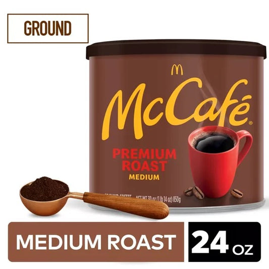 McCafe Premium Roast, Ground Coffee, Medium Roast, 24oz. Canned