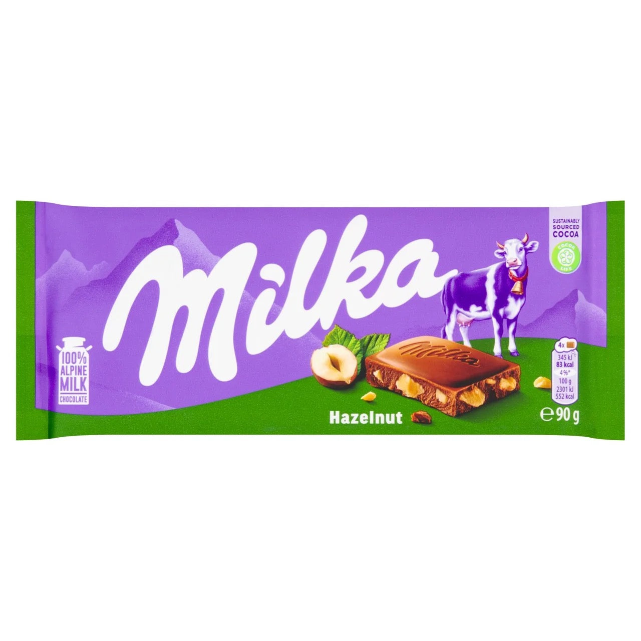 Milka Hazelnut Chocolate 90g