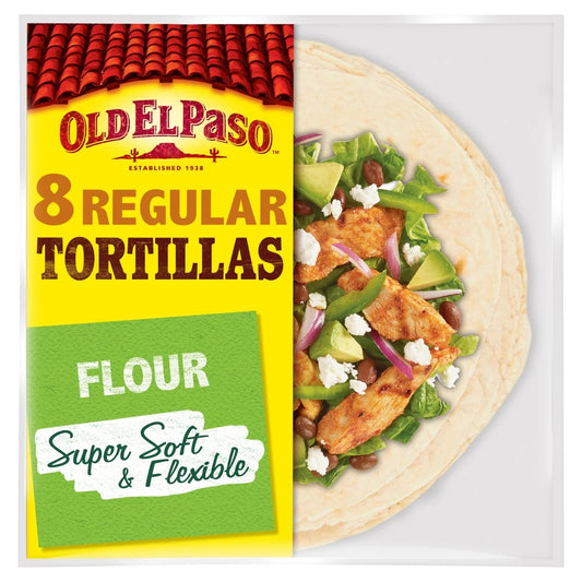 Old El Paso 8 Super Soft Flour Tortillas Wraps 326g