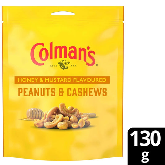 Colmans Honey & Mustard Flavoured Peanuts & Cashews 130g