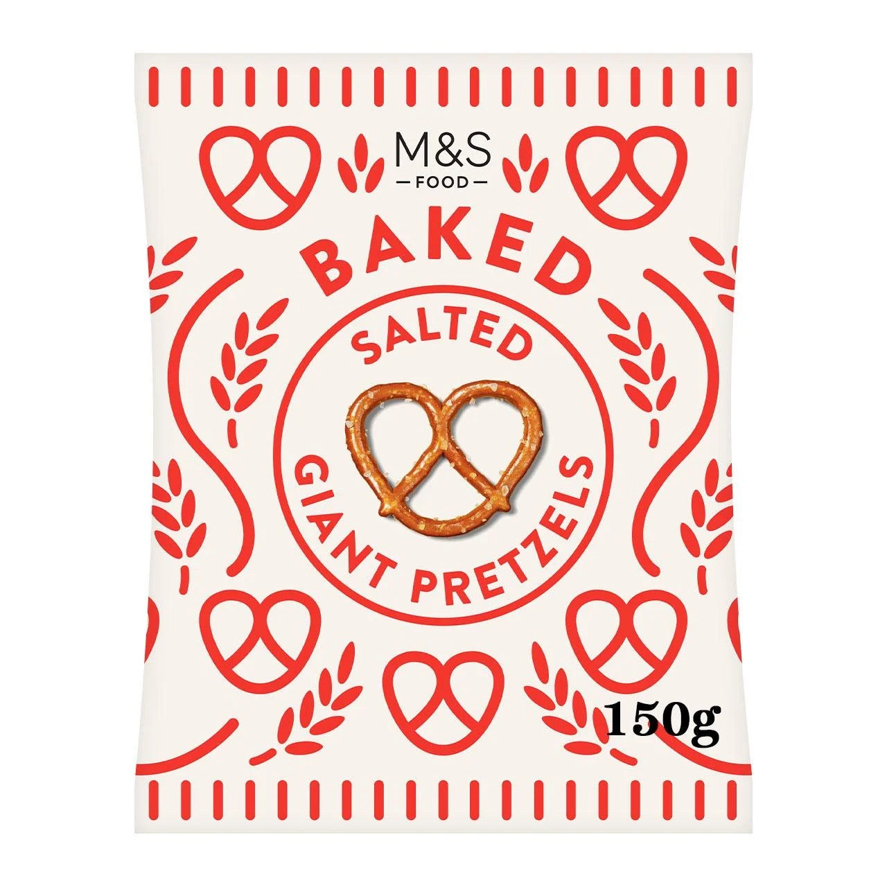 M&S Salted Giant Pretzels 150g