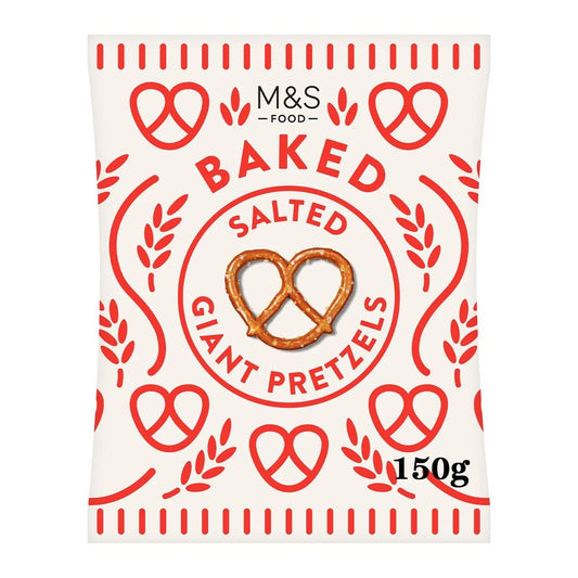 M&S Salted Giant Pretzels 150g