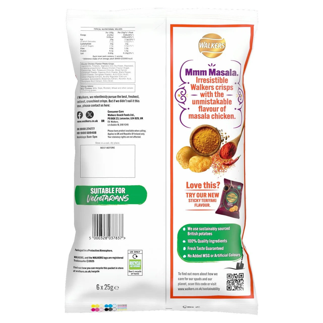 Walkers Masala Chicken 6pk