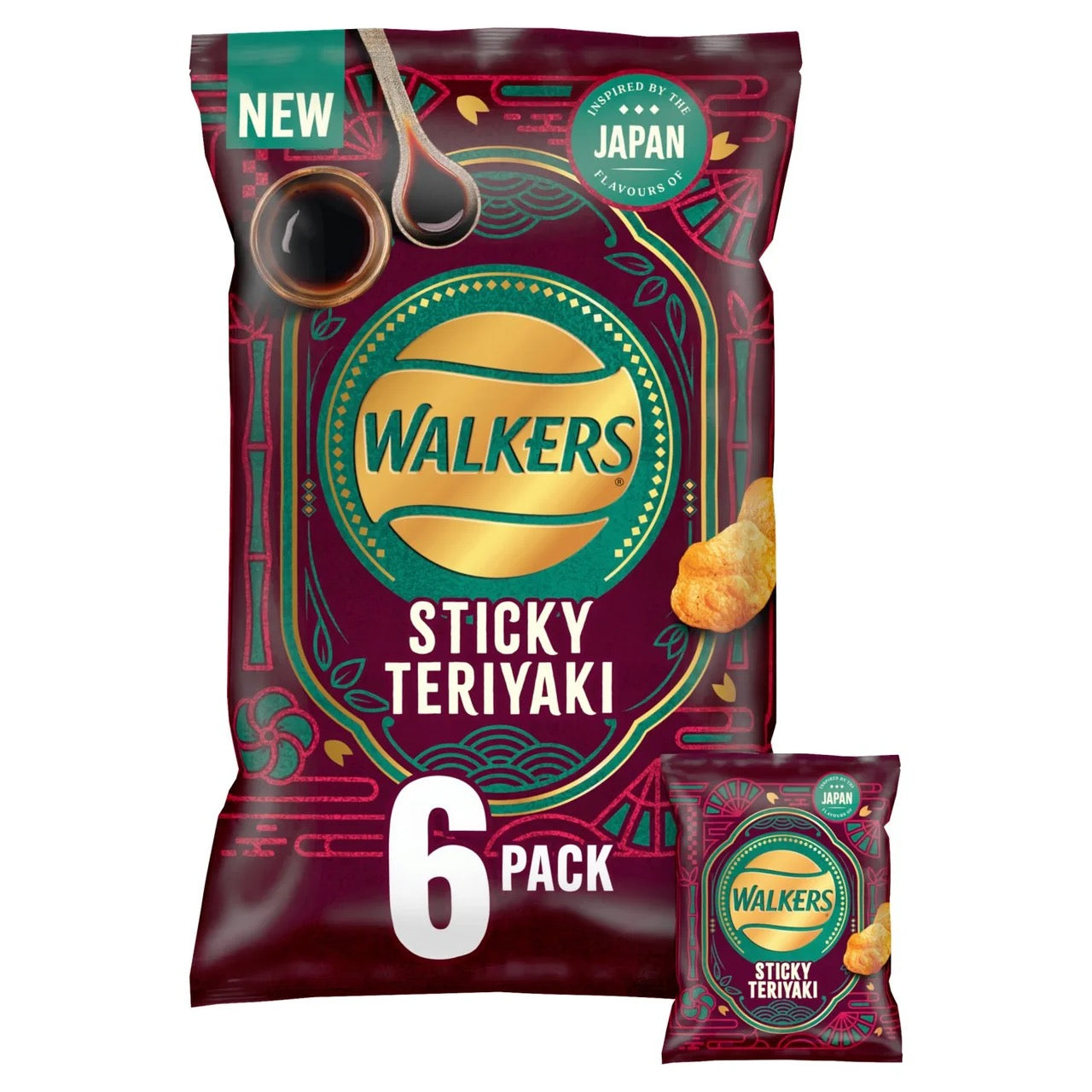 Walkers Sticky Teriyaki 6pk