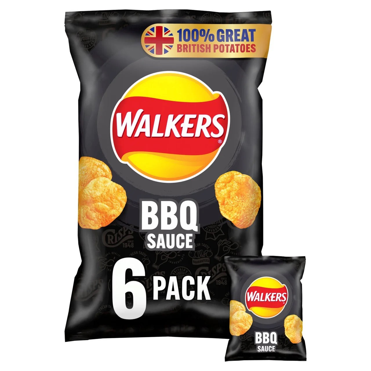 Walkers Crisps BBQ Sauce 6x25g