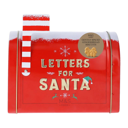 M&S Letters for Santa Gingerbread Biscuits Tin