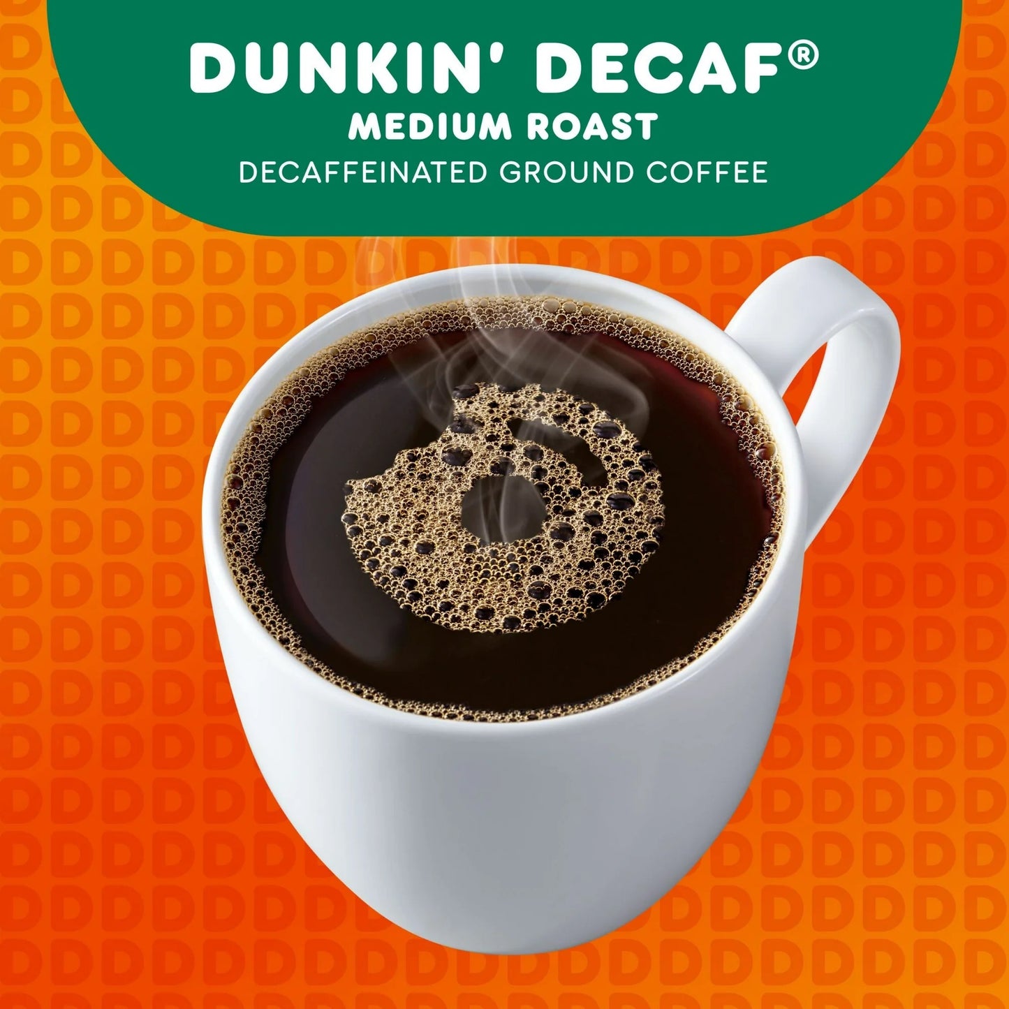 Dunkin’ Decaf Original Blend Ground Coffee, Medium Roast, 12 oz, bag