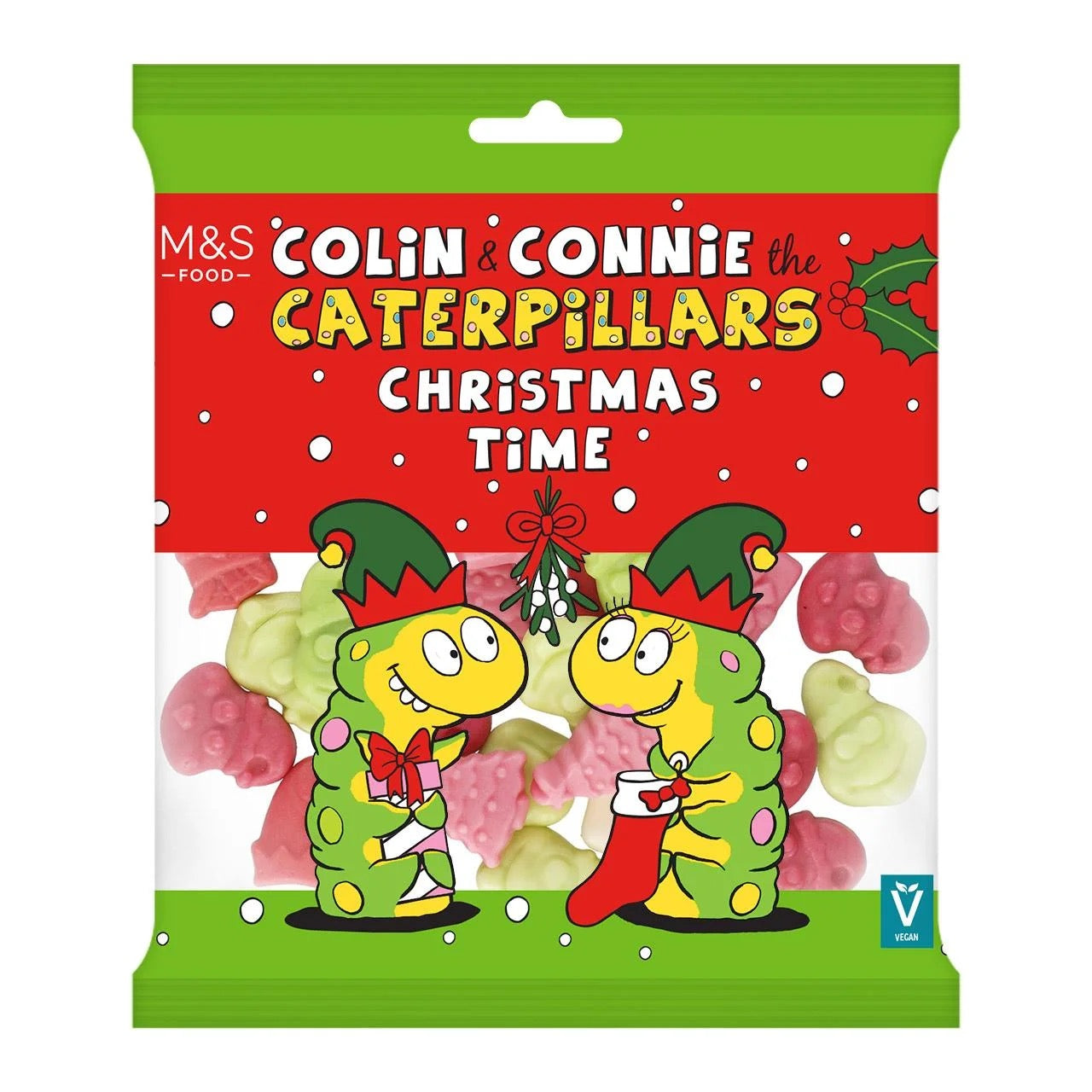 M&S Colin & Connie the Caterpillars Christmas Time Fruit Gums