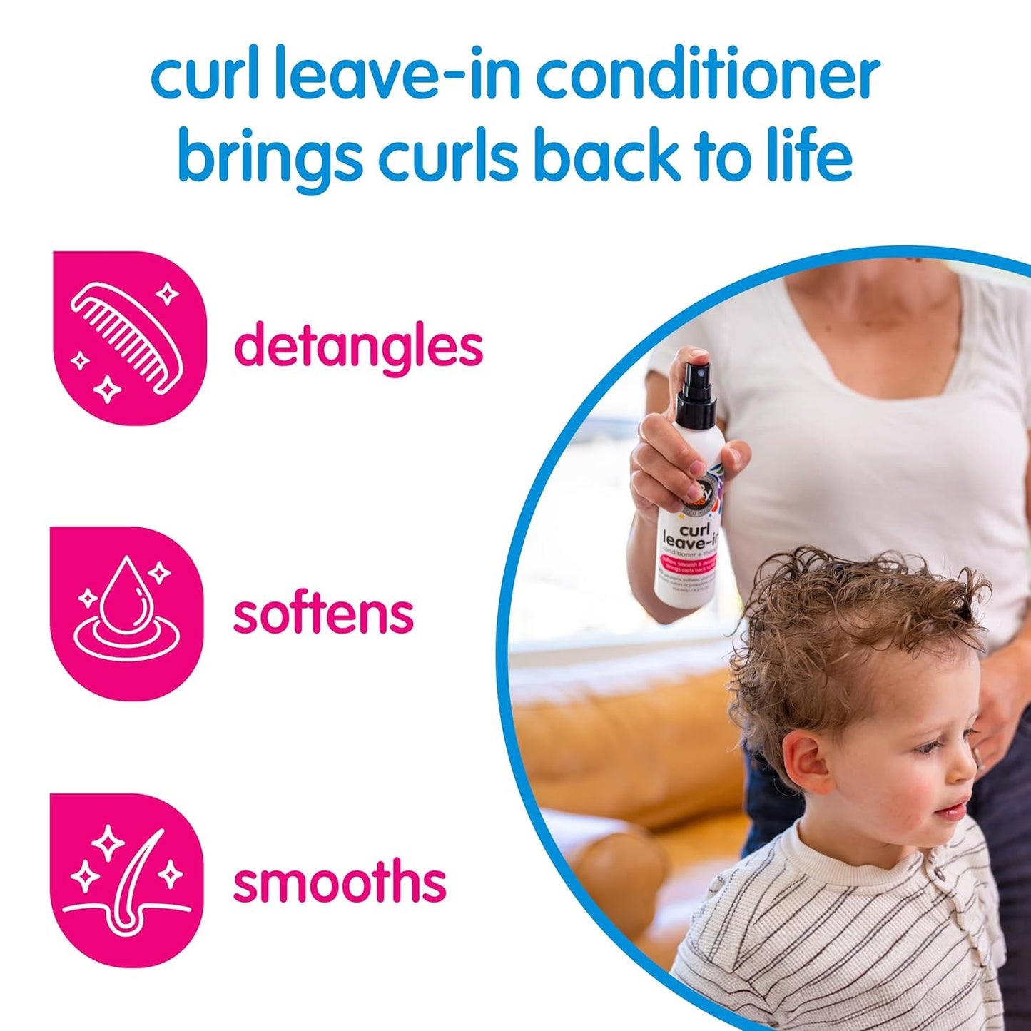 So Cozy Leave-In Conditioner Spray for Kids’ Curly Hair (8 fl oz)