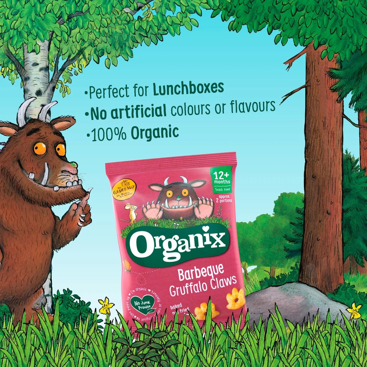 Organix Cocoa & Vanilla Gruffalo Biscuits 12+ Months