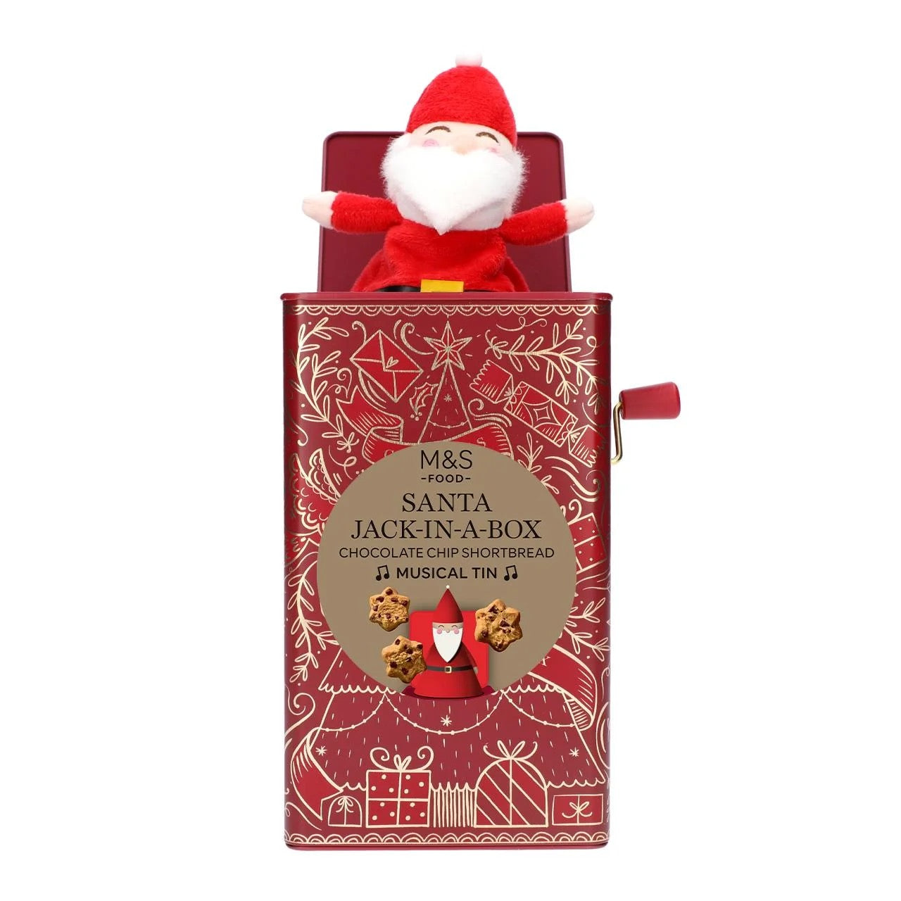 M&S Santa Jack In A Box Biscuit Tin