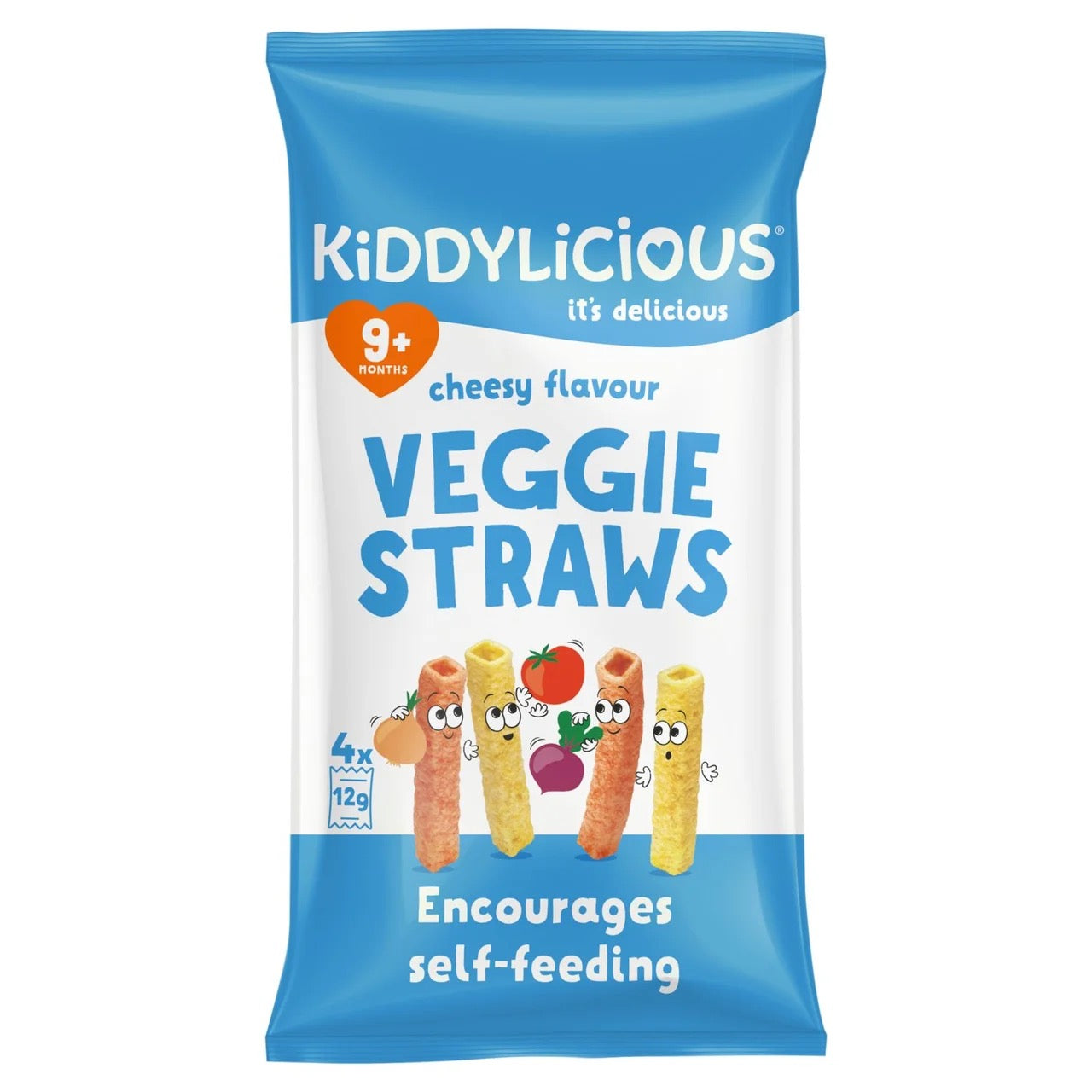Kiddylicious Cheesy Veggie Straws, 9 mths+ 12g