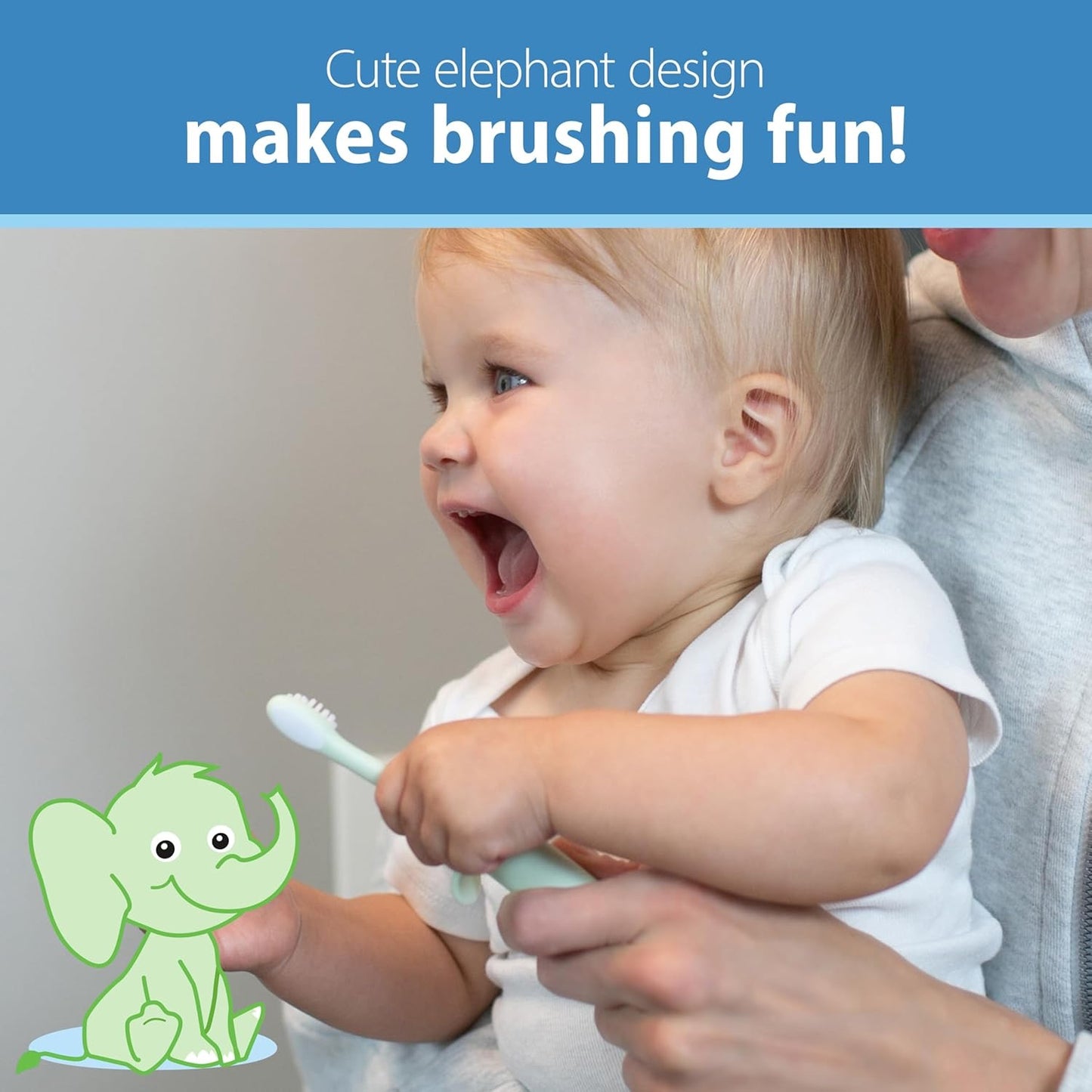 Dr. Brown’s Infant-to-Toddler Training Toothbrush Set with Strawberry Toothpaste (0–3 Years)